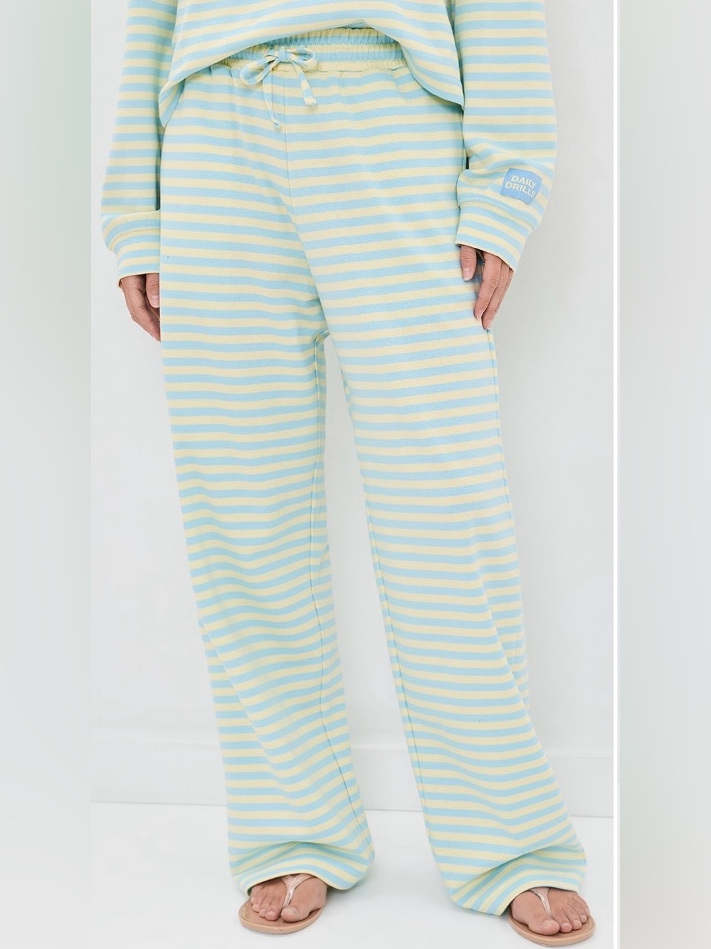 Daily Drills XS/Small Malibu/ Lemonade Stripped Cotton Resort Pants. 💙⚡️